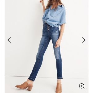 Madewell 10 inch skinny jeans in Rose Cliff wash